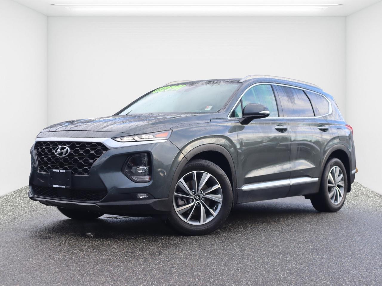 Apple Carplay | Android Auto | No Accidents | Leather Interior | Power Liftgate | Ventilated Seats | Panoramic Sunroof | Heated Rear Seats | Blind Spot Monitor | Front Collision Mitigation | Lane Departure Warning | Lane Keeping Assist | Back Up Camera | Keyless Start | Cruise Control | Air Conditioning | Awd | Cross Traffic Alert |<br><br>2019 Hyundai Santa Fe Luxury AWD | Panoramic Roof | Ventilated Seats | Loaded<br><br>Looking for a fully equipped SUV that delivers premium comfort without the luxury price tag? This 2019 Hyundai Santa Fe Luxury AWD at Murray Hyundai White Rock checks every box.<br><br>Enjoy upscale features like leather seating, panoramic sunroof, heated & ventilated front seats, heated rear seats, heated steering wheel, power liftgate, and advanced touchscreen infotainment with Apple CarPlay & Android Auto.<br><br>Drive with confidence thanks to Blind Spot Monitoring, Adaptive Cruise Control, Lane Keep Assist, Forward Collision-Avoidance Assist, and a backup camera. With AWD capability, its ready for BC weather year-round.<br><br>Spacious, refined, and packed with value  this Santa Fe Luxury wont last long.<br><br> Available now at Murray Hyundai White Rock  book your test drive today.<br><br><br>Recent Arrival! 2019 Hyundai Santa Fe Luxury Rainforest 2.0L Turbocharged 8-Speed Automatic with SHIFTRONIC AWD<br><br><br><br>Why Buy From us? <br>*7x Hyundai Presidents Award of Merit Winner <br>*3x Consumer Choice Award for Business Excellence <br>*AutoTrader Dealer of the Year <br><br>M-Promise Certified Preowned ($995 value): <br>- 30-day/2,000 Km Exchange Program <br>- 3-day/300 Km Money Back Guarantee <br>- Comprehensive 144 Point Mechanical Inspection <br>- Full Synthetic Oil Change <br>- BC Verified CarFax <br>- Minimum 6 Month Power Train Warranty <br><br>Our vehicles are priced under market value to give our customers a hassle free experience. We factor in mechanical condition, kilometres, physical condition, and how quickly a particular car is selling in our market place to make sure our customers get a great deal up front and an outstanding car buying experience overall. At White Rock Hyundai, we help you get where you want to go. *All vehicle purchases are subject to a $799 administration fee. *Dealer #31129.<br><br>Certified. Hyundai Details:<br><br>  * 1 year 24 hour roadside assistance<br>  * Transferable 6-Year/120,000 km Powertrain Limited Warranty. This is an additional 1 year/20, 000 km beyond the original factory warranty<br>  * Enjoy preferred financing rates on select models<br>  * CarFax<br>  * 195 point inspection<br>  * 30 day / 2000 km exchange privilege policy<br><br><br>Odometer is 37995 kilometers below market average!<br><br><br>CALL NOW!! This vehicle will not make it to the weekend!!
