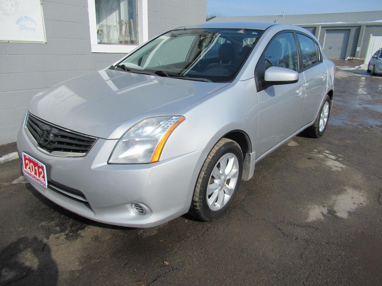 <p>All of our cars come with a 6 month limited warranty that pays the first $1000 of a repair. It covers engine, transmission, seals and gaskets.</p><p>Looking for a reliable and fuel-efficient sedan? Check out this stylish 2012 Nissan Sentra 2.0, available now at Five Star Auto! This sleek silver sedan is a perfect choice for navigating city streets or hitting the open road. With a comfortable gray interior and a practical four-door design, this Sentra is ready to accommodate your daily needs. The odometer reads 178,000km, which speaks to its durability and history of being a dependable vehicle.</p><p>This 2012 Sentra 2.0 is powered by a fuel-efficient 4-cylinder engine and a smooth Variable / CVT transmission, offering a fantastic driving experience. With its front-wheel-drive system, you can expect confident handling in various road conditions. This Nissan is ready to get you where you need to go.</p><p>Here are five reasons why this 2012 Nissan Sentra is a fantastic choice:</p><ul><li><strong>Fuel-sipping Efficiency:</strong> Enjoy impressive gas mileage, saving you money at the pump.</li><li><strong>Smooth Ride:</strong> The CVT transmission provides a seamless and comfortable driving experience.</li><li><strong>Reliable Performance:</strong> Nissan is known for its dependability, and this Sentra is ready to prove it.</li><li><strong>Practical Design:</strong> A four-door sedan offers ample space for passengers and cargo.</li><li><strong>Stylish Appearance:</strong> The silver exterior gives the car a timeless and sophisticated look.</li></ul><p><strong><em>Powered by AutoIntelligence&trade;</em></strong> Vehicle information has been generated using artificial intelligence and is provided for informational purposes only. While efforts are made to ensure accuracy, please confirm all details directly with the dealer.</p>