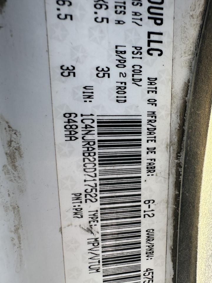 2012 Jeep Patriot NORTH, ONLY 133KMS, NO START, AS IS SPECIAL Photo