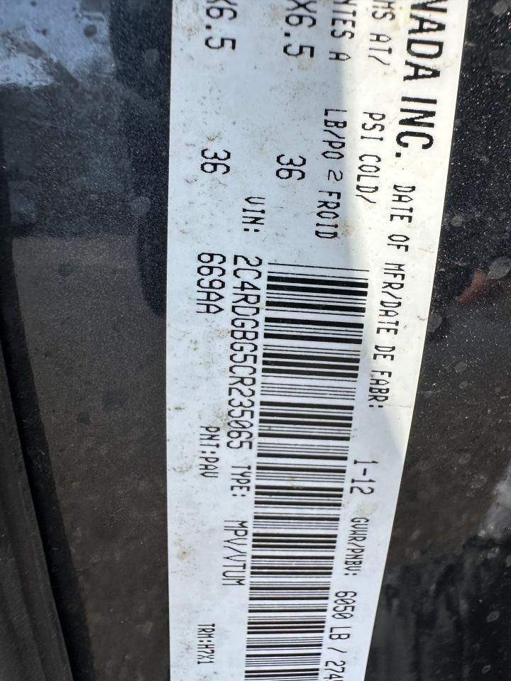 2012 Dodge Grand Caravan SXT, 7 PASSENGER, NEEDS FUEL PUMP, AS IS SPECIAL Photo