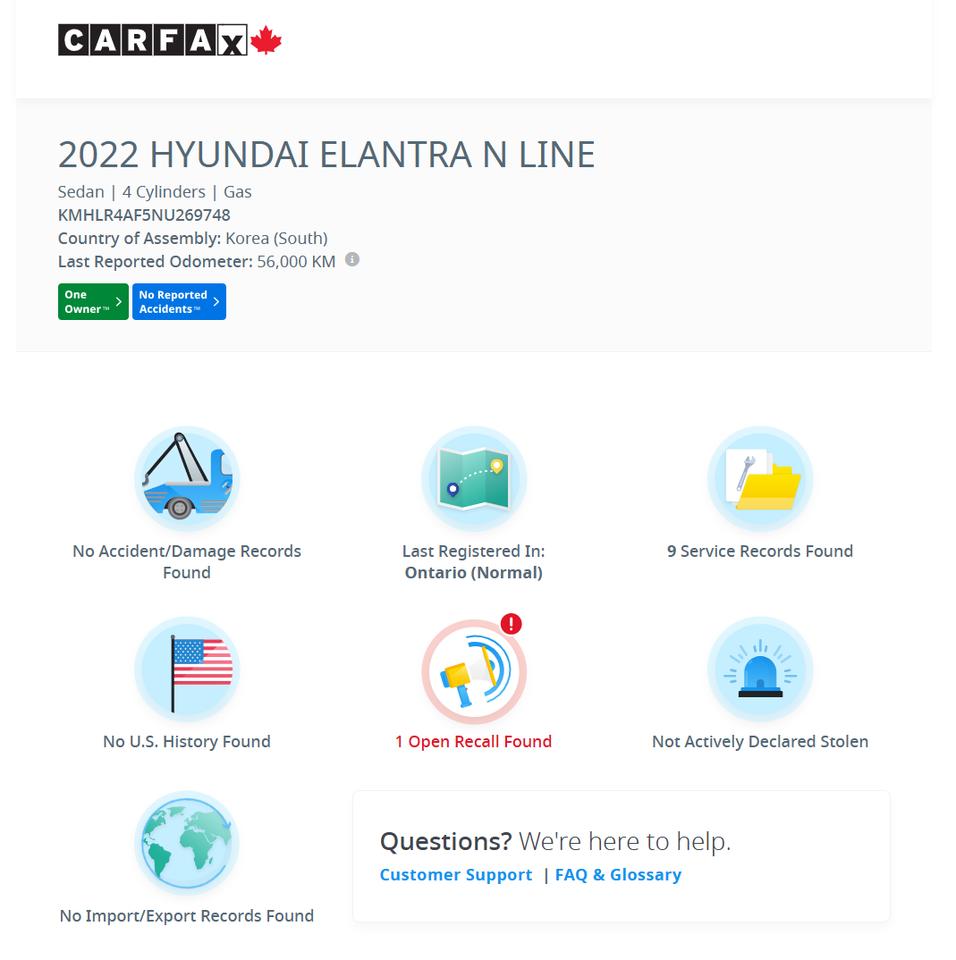 2022 Hyundai Elantra N Line+Previous LEASE+ONE OWNER+CLEAN CARFAX Photo