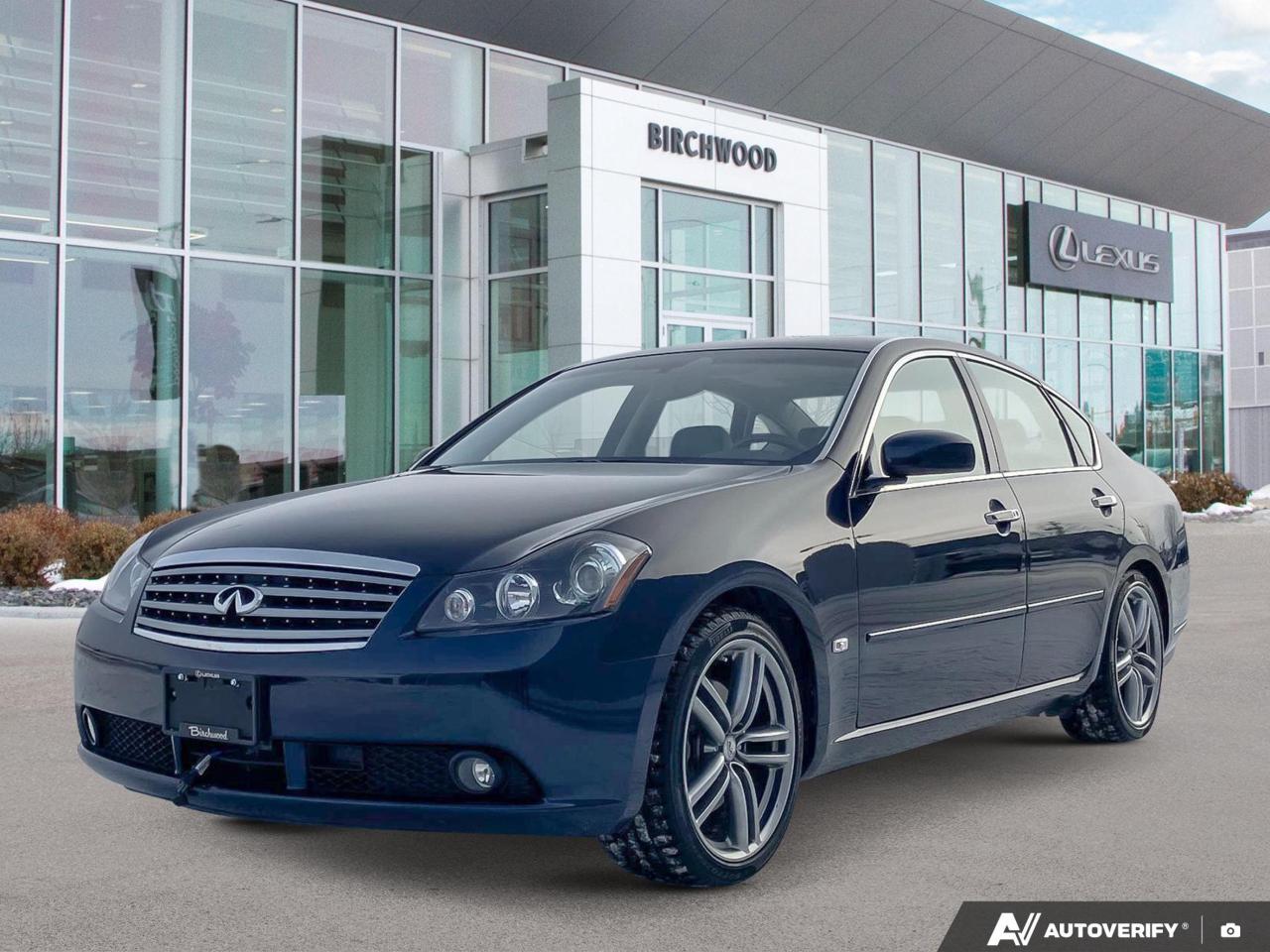 Low Kilometers!
Clean CARFAX! No Accidents!
Local Vehicle!
Key Features

- Rear Wheel Drive 
- Leather Seats 
- Steering Wheel-Mounted Audio And Cruise Control 
- AM / FM / CD Player
- Middle Screen
- Rear Heater Ducts 
- Infiniti Embroider Seats

And More!
Looking for a luxurious driving experience without the high price tag?

All our vehicles are fully inspected by Canadas top Lexus Technicians. Purchase your vehicle from the trusted experts.

No money down or trade-in required to purchase at this price.

Have a trade? Birchwood Lexus can pay you top dollar for your vehicle - trades of all makes and models are welcome.

* Financing Rates Advertised O.A.C * Flexible financing available on most years, makes, and models. Configure and customize your purchase online at www.birchwoodlexus.ca or call us today.

Local Phone: 204-25-LEXUS (53987)
Toll free Phone: 844-57-LEXUS (53987)

Dealer Permit #5499
Dealer permit #5499