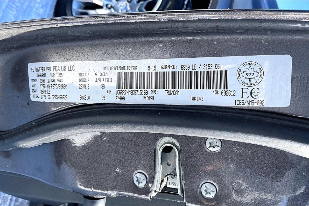 2019 RAM 1500 Classic Laramie EcoDiesel | Vented Leather | Sunroof | 4X4 Photo