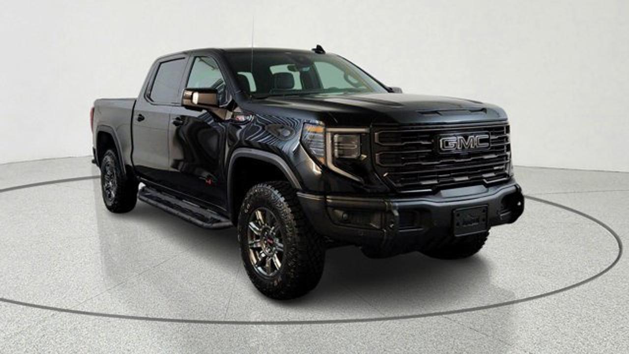 The 2026 GMC Sierra 1500 AT4X is the extreme off-road version of the Sierra 1500, built with rugged capability in mind and featuring advanced suspension. Inside, it blends premium comfort with capability, offering features like 16-way power heated and ventilated front seats with massage functions, 33-inch Goodyear mud-terrain tires on 18-inch wheels, and a high-tech cabin with a 13.4-inch Premium GMC infotainment system with Google built-in and available advanced driver assistance. With its 6.2 litre engine and robust off-road hardware, the AT4X balances rugged off-road performance with everyday versatility.