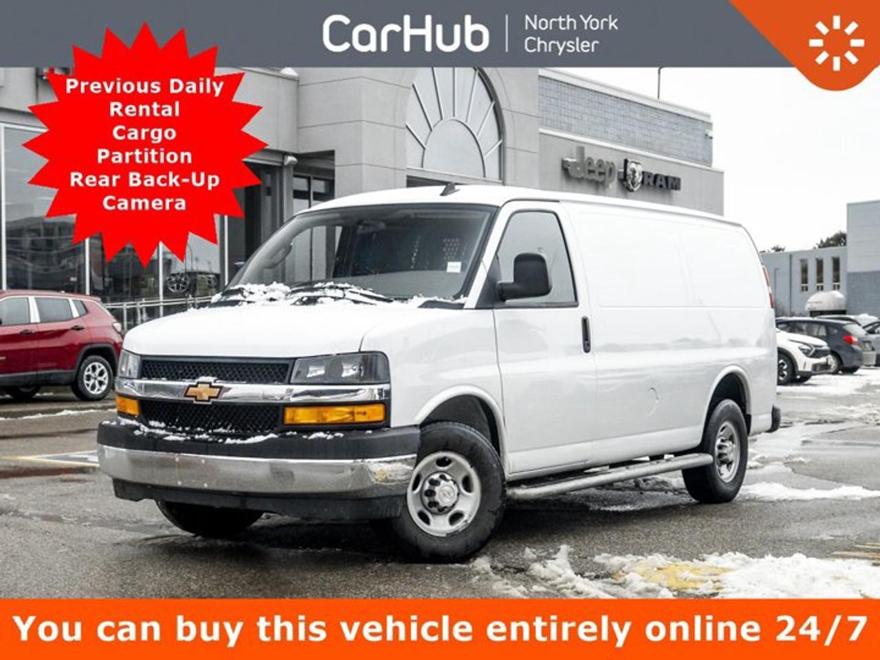 <p>This Chevrolet Express Cargo Van boasts a Gas V6 4.3L/ engine powering this Automatic transmission. ENGINE, 4.3L V6 with Direct Injection and Variable Valve Timing, includes aluminum block construction (276 hp [206 kW] @ 5200 rpm, 298 lb-ft of torque [404 Nm] @ 3900 rpm) (STD), Wipers, front intermittent wet-arm with pulse washers, Windows, power (Included with (ZQ2) Power Convenience Package.).</p><p>This Chevrolet Express Cargo Van Features the Following Options <br />Warning tones, headlamp on and key-in-ignition, Visors, driver and front passenger, vinyl, Tow/haul mode selector, instrument panel-mounted, Tires, rear LT245/75R16E all-season, blackwall, Tires, front LT245/75R16E all-season, blackwall, Tire, spare LT245/75R16E all-season, blackwall located at rear underbody of vehicle, Tire Pressure Monitoring System (does not apply to spare tire), Theft-deterrent system, vehicle, PASS-Key III, Suspension, rear hypoid drive axle with multi-leaf springs, Suspension, front independent with coil springs and stabilizer bar.</p><p>Drive Happy with CarHub</p><p>*** All-inclusive, upfront prices -- no haggling, negotiations, pressure, or games</p><p>*** Purchase or lease a vehicle and receive a $1000 CarHub Rewards card for service.</p><p>*** Purchase this vehicle fully online on CarHub websites</p><p> </p><p>Transparency Statement<br />Online prices and payments are for finance purchases -- please note there is a $850 finance/lease fee. Cash purchases for used vehicles have a $2,350 surcharge (the finance price + $2,350), however cash purchases for new vehicles only have tax and licensing extra -- no surcharge. NEW vehicles priced at over $100,000 including add-ons or accessories are subject to the additional federal luxury tax. While every effort is taken to avoid errors, technical or human error can occur, so please confirm vehicle features, options, materials, and other specs with your CarHub representative. This can easily be done by calling us or by visiting us at the dealership. CarHub used vehicles come standard with 1 key. If we receive more than one key from the previous owner, we include them with the vehicle. Additional keys may be purchased at the time of sale. Ask your Product Advisor for more details. Payments are only estimates derived from a standard term/rate on approved credit. Terms, rates and payments may vary. Prices, rates and payments are subject to change without notice. Please see our website for more details.</p>