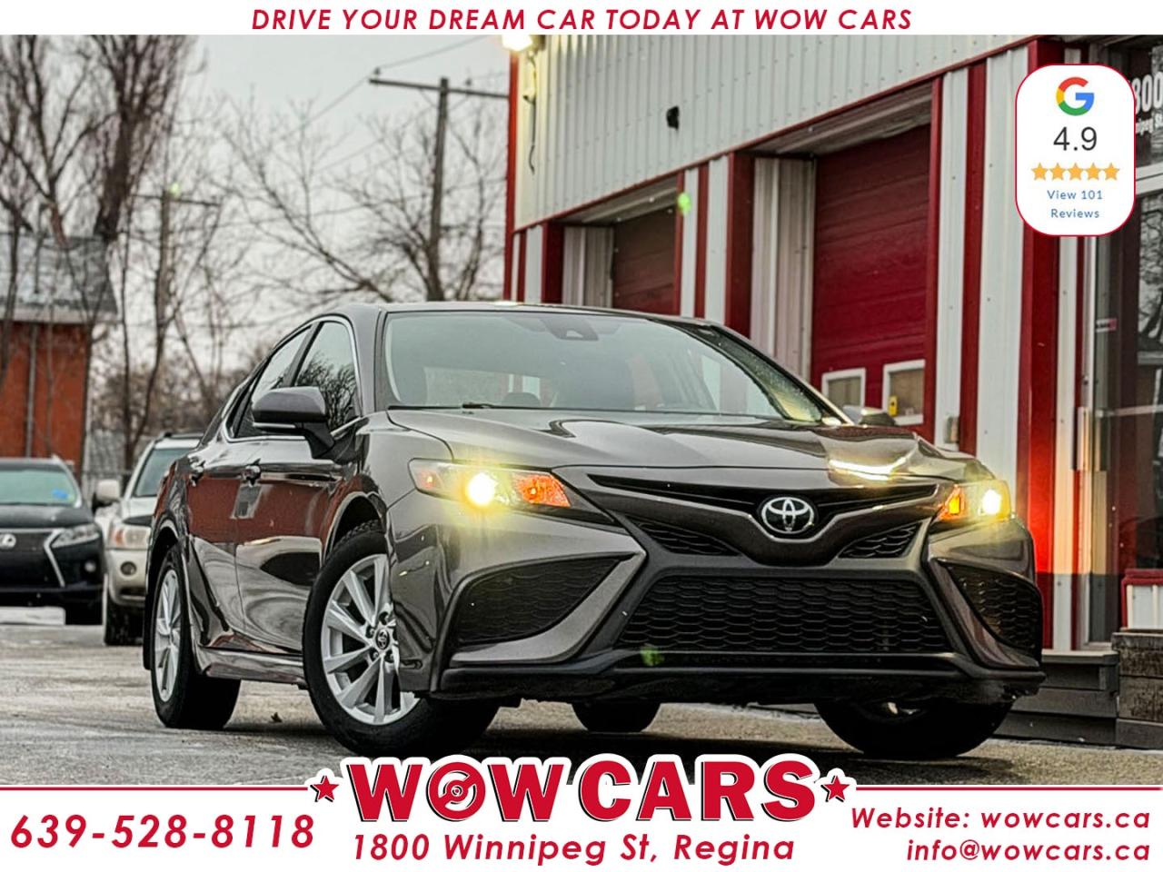 2024 Toyota Camry SE Odometer: 61,157 KM <br/> Sale Price: $31,990+taxes <br/> Financing Available <br/> <br/> WOW Factors:- -Certified and mechanical inspection <br/> <br/> <br/> <br/> <br/> Highlight Features:--Apple Carplay, Android Auto <br/> -Lane Keep Departure <br/> -Front Collision Warning <br/> -Alloy Wheels <br/> -Backup-Camera <br/> -Heated Steering Wheel <br/> -Power Heated Seats <br/> -Leather + Cloth Seats <br/> -Adaptive Cruise Control and much more. <br/> <br/> <br/> Financing Available <br/> <br/> Driven by Trust, Powered by Family  Your Destination for Quality Pre-Owned Vehicles <br/> At our family-owned dealership, customer satisfaction isnt just a goal  its our promise. We specialize in pre-owned Cars, SUVs, Vans, and Trucks, offering standout value with the WOW factors that set us apart. From exceptional Google reviews to unmatched after-sales service, we go above and beyond to make your experience seamless, transparent, and friendly. <br/> <br/> <br/> Visit WOW CARS Today at 1800 Winnipeg Street Regina, SK S4P1G2, or give us a call at (639) 528-8II8 <br/>