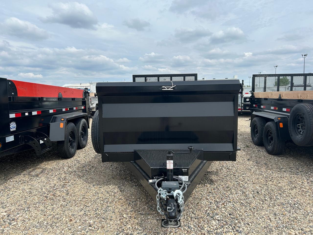 <p>9900# GVWR, steel frame, electric brakes, voltflex wiring harness, LED lights, driver side step, a-frame tool box, 16 O/C crossmembers, 3 way tailgate, single push arm hoist, 3/16 floor, 1/8 sides, heavy duty fenders, spare tire holder with lock, tarp. Stock# HH5468. For more info call Wilfs Elie Ford toll free 877-360-3673. Dealer# 0521</p>