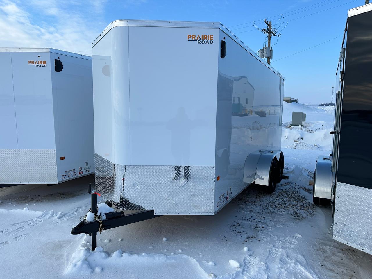 <p><span style=font-size: 13.5pt; line-height: 107%; font-family: Segoe UI, sans-serif; background: white;>Prairie Road Cargo Trailers are built with quality and designed to help get your cargo or equipment from point A to point B in an environment protected from dust and weather.<br>7 X 16 V-nose, door, tandem 3500 lb axles, 7000 lbs GVWR, 2185 lbs empty weight, white in colour, 2 5/16th ball coupler, 84 interior height, spare tire mounted rear drivers side high, LED wall light, 32 side door with bar lock, 1 3.5 wall vent.&nbsp;</span><span style=font-size: 13.5pt; line-height: 107%; font-family: Segoe UI,sans-serif; mso-fareast-font-family: Calibri; mso-fareast-theme-font: minor-latin; mso-ansi-language: EN-US; mso-fareast-language: EN-US; mso-bidi-language: AR-SA;>Stock# HH5475. For more info call Wilfs Elie Ford toll free 877-360-3673. Dealer# 0521.</span></p>