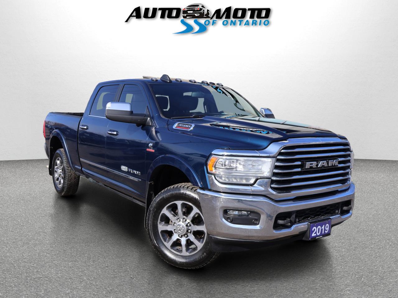 2019 RAM 3500 LARAMIE-LONGHORN DIESEL 4WD CERTIFIED *ACCIDENT FREE* CAMERA NAV BLUETOOTH LEATHER HEATED SEATS SUNROOF CRUISE ALLOYS Photo0