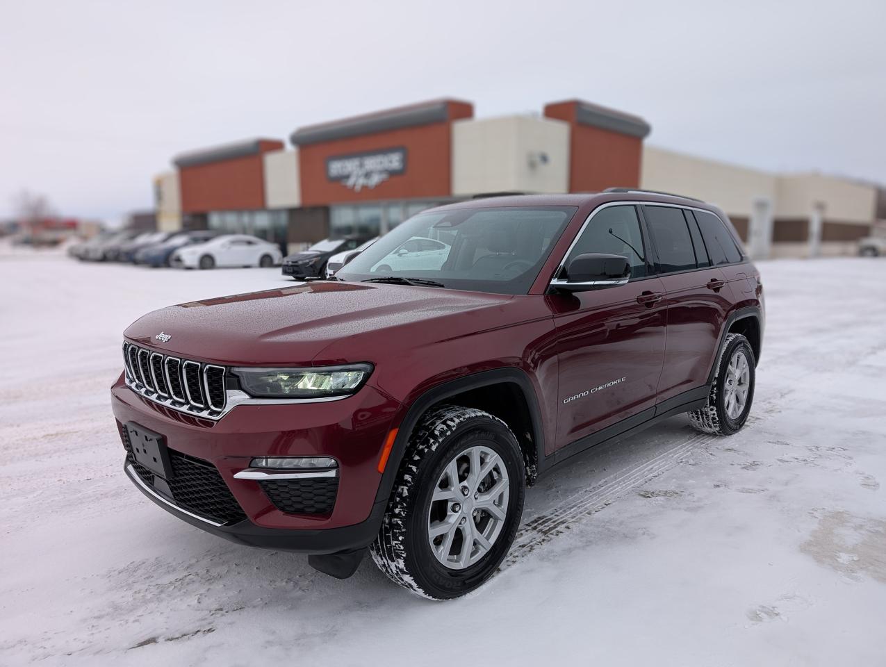 <p>Come finance this vehicle with us. Apply on our website stonebridgeauto.com&nbsp;</p><p>2023 Jeep Grand Cherokee Limited with 88000kms. 3.6 liter V6 4x4</p><p>Clean title and safetied. Originally from Alberta. One owner</p><p>Leather seats&nbsp;<br>Memory seats&nbsp;<br>Heated front and rear seats&nbsp;<br>Heated steering wheel&nbsp;<br>Power rear hatch&nbsp;<br>Command start&nbsp;<br>Adaptive Cruise control&nbsp;<br>Blind spot monitoring&nbsp;<br>Lane departure warning&nbsp;<br>Apple Carplay/Android auto&nbsp;</p><p>We take trades! Vehicle is for sale in Steinbach by STONE BRIDGE AUTO INC. Dealer #5000 we are a small business focused on customer satisfaction. Text or call before coming to view and ask for sales.</p>
