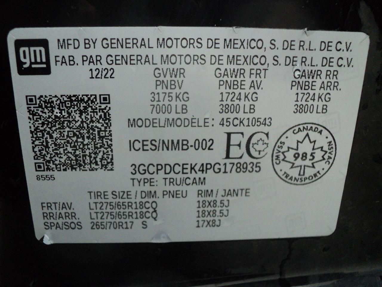 2023 Chevrolet Silverado 1500 CustomTrailBossCrewCab4WD Z71 2.7L4cylGas5'10"Box Photo