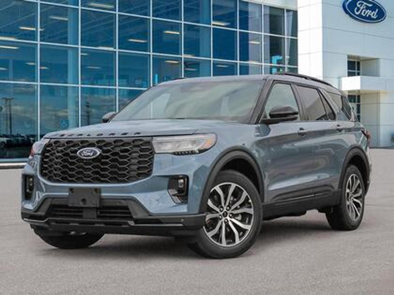 The 2026 Ford Explorer ST-Line 300A 4WD, finished in stunning Vapor Blue Metallic. Powered by the efficient and robust 2.3L EcoBoost® engine paired with a 10-speed automatic transmission, this SUV delivers an exhilarating 300 horsepower and 310 ft-lbs of torque, while maintaining exceptional 10.4L/100km (27 miles per gallon) combined highway/city fuel economy.

Key Features:
Class III Trailer Tow Package
360-Degree Camera 
Ford Co-Pilot360 Assist 2.0 
Adaptive Cruise Control 
Evasive Steering Assist
13.2 Touchscreen 
Apple CarPlay® 
Android Auto
Unique ST-Line interior with red stitching
Heated front Captains Chairs
BLIS® (Blind Spot Information System) with Cross-Traffic Alert.
Lane-Keeping System 
Rear View Camera with Reverse Brake Assist
Engine Block Heater
St-Line Street Pack

Moose Jaw Ford, conveniently located at 1010 North Service Road in Moose Jaw, is your trusted destination for all your automotive needs. With an impressive 4.8-star Google rating from nearly 1,500 reviews, we are proud to deliver an exceptional vehicle-buying experience tailored just for you. Our Moose Jaw Motives set us apart, offering unbeatable value like half-priced oil changes for life on pre-owned vehicles, one year of key and remote protection, and one year of tire and rim protection. Enjoy peace of mind with every purchase. At Moose Jaw Ford, were committed to driving positive change in our community by combining exceptional service, high-quality vehicles, and a guest-first approach. Visit us today!