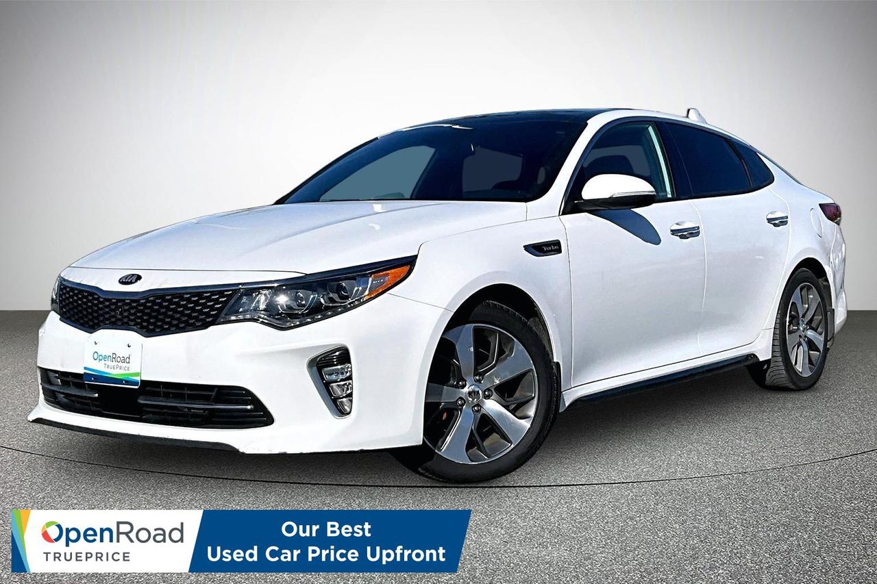 This 2018 Kia Optima SXL Turbo combines sporty performance with refined comfort and premium features. Powered by a punchy turbocharged engine, it delivers strong acceleration and a fun, engaging drive while maintaining everyday practicality and efficiency. The SXL trim offers an upscale interior with leather-trimmed seats, heated and ventilated front seating, dual-zone automatic climate control, and advanced technology including a large touchscreen display with navigation, Apple CarPlay, Android Auto, and Bluetooth connectivity. You&rsquo;ll also enjoy features like push-button start, a premium audio system, and a suite of safety assists such as lane departure warning, blind-spot monitoring, and a rearview camera. This Optima is waiting for you so come in today and experience it with a test drive! Drive away with confidence from OpenRoad Toyota Abbotsford! Get our TruePrice upfront with no haggling and no hassle. Every OpenRoad Certified vehicle is fully inspected and backed by a Carfax history report. Visit us today at 30210 Automall Drive in Abbotsford or call now to book your test drive and get behind the wheel!   List Price subject to $595 Documentation Fee, $499 Lease/Finance Fee, and applicable taxes. VSA Dealer #40643