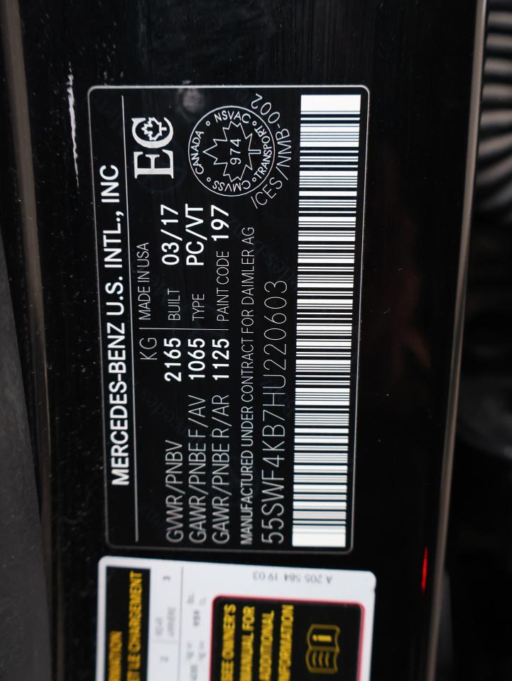 2017 Mercedes-Benz C-Class C300 4MATIC Sedan CAMERA NAV BLUETOOTH LEATHER HEATED SEATS SUNROOF CRUISE ALLOYS Photo