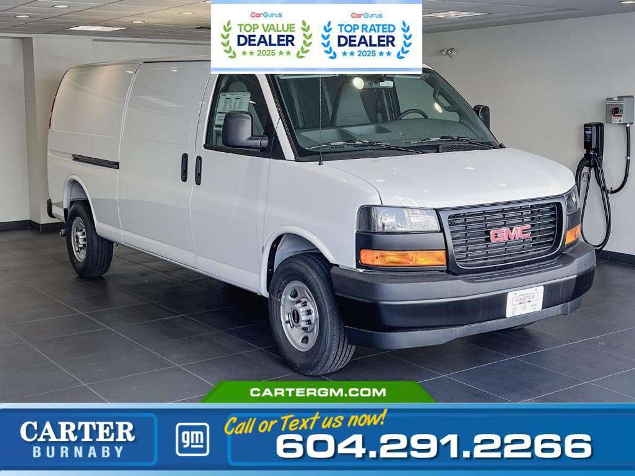 Built for reliability and productivity, this 2026 GMC Savana 2500 RWD is powered by a strong 4.3L V6 engine delivering impressive performance. Designed for work, it features a sliding passenger-side door and cargo tie-downs for easy loading and secure transport. Stay connected with Bluetooth and an AM/FM audio system, plus enjoy remote keyless entry and remote start. Safety comes standard with StabiliTrak and Hill Start Assist, while a heavy-duty battery ensures dependable performance. Come take it for a test drive today and experience all this capable vehicle has to offer!  WHY CARTER GM BURNABY?  - An unrivalled vehicle purchasing experience! - Exceeding our loyal customers expectations since 1963 - 4.5 Google star rating with 2,300+ customer reviews) - CarGurus Top-Rated Dealer 2025 Award - CarGurus Top Value Dealer 2025 Award - Vehicle trades welcome! Best price guaranteed! - We provide upfront pricing, zero hidden fees, and 100% transparency - Fast approvals and 99% acceptance rates (no matter your current credit status!) - Multilingual staff (many languages spoken) - Comfortable non-pressured environment with in-store television, WIFI and a childrens play area! - In-store restaurant: fresh daily menu        Were here to help you drive the vehicle you want, the vehicle you deserve! QUESTIONS? GREAT! WEVE GOT ANSWERS! To speak with a friendly vehicle specialist - CALL NOW! The advertised price includes all standard dealer fees and any applicable manufacturer or dealer incentives. It does not include applicable taxes, licensing, insurance, or optional products or services. Dealer fees will be clearly broken out and itemized on the bill of sale, maximum total of fees $699.00. Prices are shown in Canadian dollars. While we make every effort to ensure accuracy, vehicle details, pricing, options, and availability are subject to change without notice. Please confirm all information with dealership sales management before purchase. Dealer Code: 81129