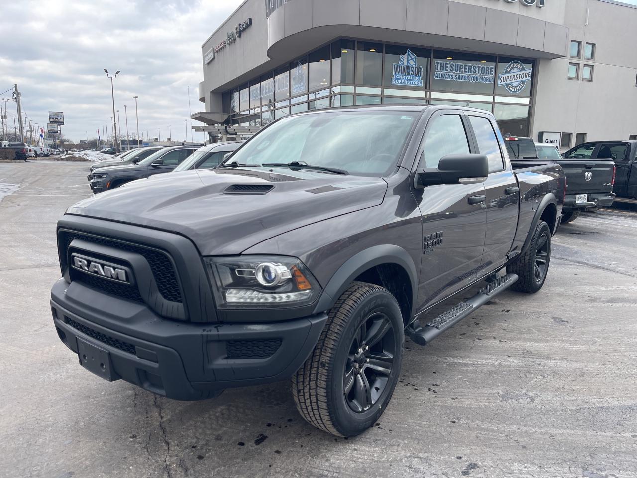 Recent Arrival!

Granite Crystal Metallic Clearcoat 2022 Ram 1500 Classic Warlock 4WD 8-Speed Automatic Pentastar 3.6L V6 VVT

**CARPROOF CERTIFIED**.

* PLEASE SEE OUR MAIN WEBSITE FOR MORE PICTURES AND CARFAX REPORTS * Buy in confidence at WINDSOR CHRYSLER with our 95-point safety inspection by our certified technicians. Searching for your upgrade has never been easier. You will immediately get the low market price based on our market research, which means no more wasted time shopping around for the best price, Its time to drive home the most car for your money today. OVER 100 Pre-Owned Vehicles in Stock! Our Finance Team will secure the Best Interest Rate from one of out 20 Auto Financing Lenders that can get you APPROVED! Financing Available For All Credit Types! Whether you have Great Credit, No Credit, Slow Credit, Bad Credit, Been Bankrupt, On Disability, Or on a Pension, we have options. Looking to just sell your vehicle? We buy all makes and models let us buy your vehicle. Proudly Serving Windsor, Essex, Leamington, Kingsville, Belle River, LaSalle, Amherstburg, Tecumseh, Lakeshore, Strathroy, Stratford, Leamington, Tilbury, Essex, St. Thomas, Waterloo, Wallaceburg, St. Clair Beach, Puce, Riverside, London, Chatham, Kitchener, Guelph, Goderich, Brantford, St. Catherines, Milton, Mississauga, Toronto, Hamilton, Oakville, Barrie, Scarborough, and the GTA.