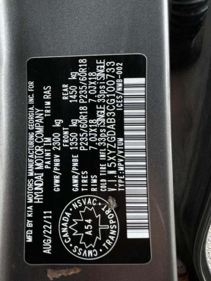 2012 Hyundai Santa Fe All-wheel Drive 4dr I4 Automatic GL Premium Photo