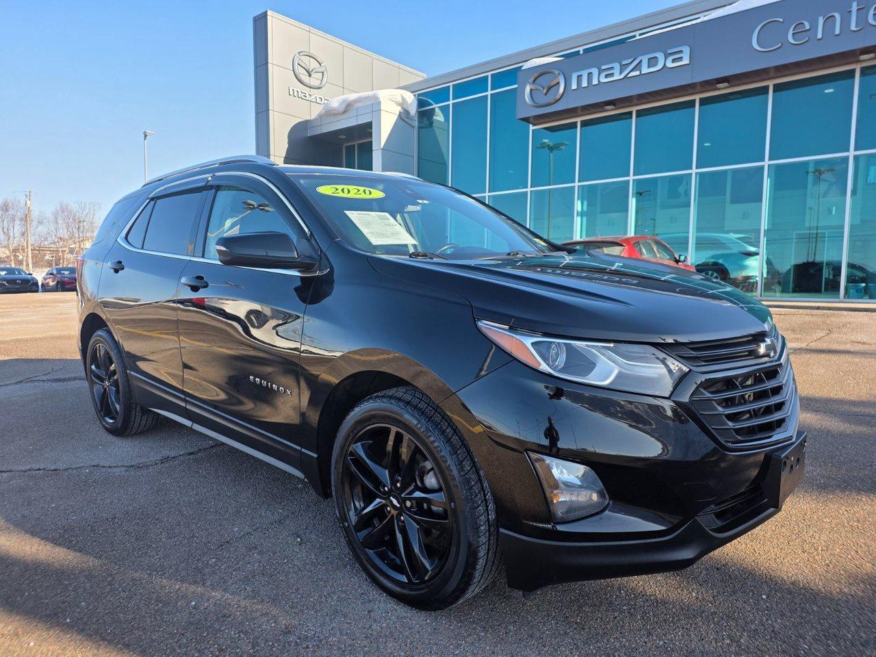 <span>Great fuel efficiency, brilliant space utilization, and key features are all a part of this very affordable 2020 Chevrolet Equinox LT AWD. Standard equipment includes a 7-inch touchscreen with a rearview camera, Apple CarPlay/Android Auto, and 4G LTE wifi hotspotting compatibility. As an LT, extras include an 8-way power divers seat, tinted rear glass, HID headlights, heated seats, and remote start.</span>




<span>The Equinox offers up to 846 litres of cargo capacity, but that can be upgraded to 892 thanks to a reconfigurable rear seat. Then it can be expanded to 1,798 litres of max cargo capacity. The Equinoxs turbocharged engine is torquey and saves on fuel. For 2020, new extras include a host of active safety tech elements: lane keep assist with lane departure warning, forward collision alert, automatic braking, and following distance indicator.</span>




Thank you for your interest in this vehicle. Its located at Centennial Mazda, 402 Mt. Edward Road, Charlottetown, PEI. We look forward to hearing from you &ndash; call us toll-free at 1-902-894-8593.