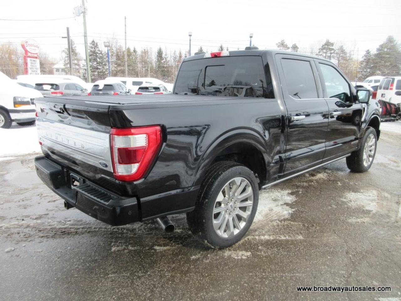 2022 Ford F-150 FUEL EFFICIENT LIMITED-EDITION 5 PASSENGER 3.5L - HYBRID.. 4X4.. CREW-CAB.. SHORTY.. NAVIGATION.. PANORAMIC SUNROOF.. LEATHER.. HEATED SEATS & WHEEL.. Photo