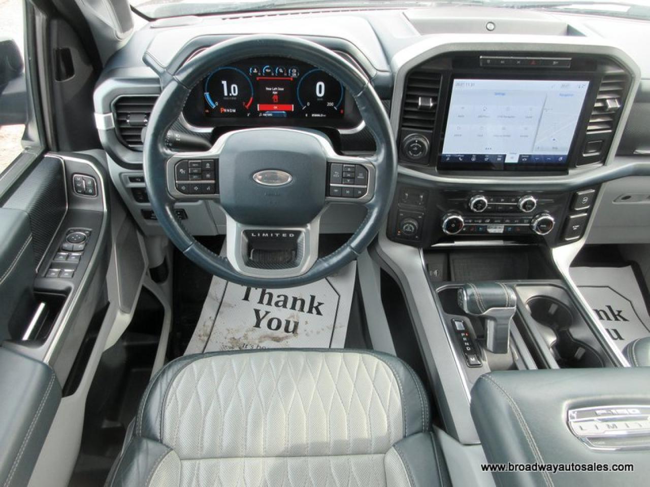 2022 Ford F-150 FUEL EFFICIENT LIMITED-EDITION 5 PASSENGER 3.5L - HYBRID.. 4X4.. CREW-CAB.. SHORTY.. NAVIGATION.. PANORAMIC SUNROOF.. LEATHER.. HEATED SEATS & WHEEL.. Photo