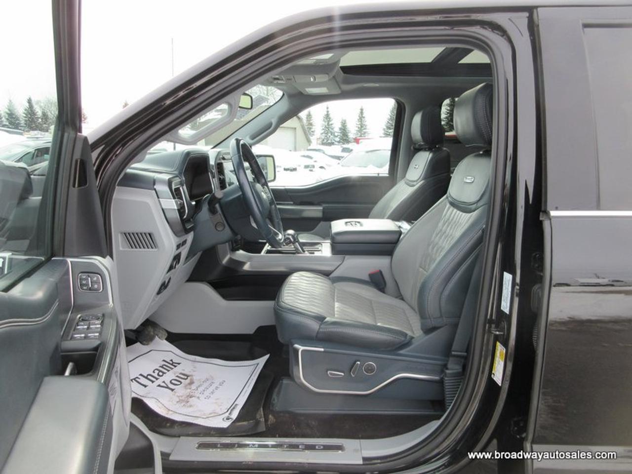 2022 Ford F-150 FUEL EFFICIENT LIMITED-EDITION 5 PASSENGER 3.5L - HYBRID.. 4X4.. CREW-CAB.. SHORTY.. NAVIGATION.. PANORAMIC SUNROOF.. LEATHER.. HEATED SEATS & WHEEL.. Photo