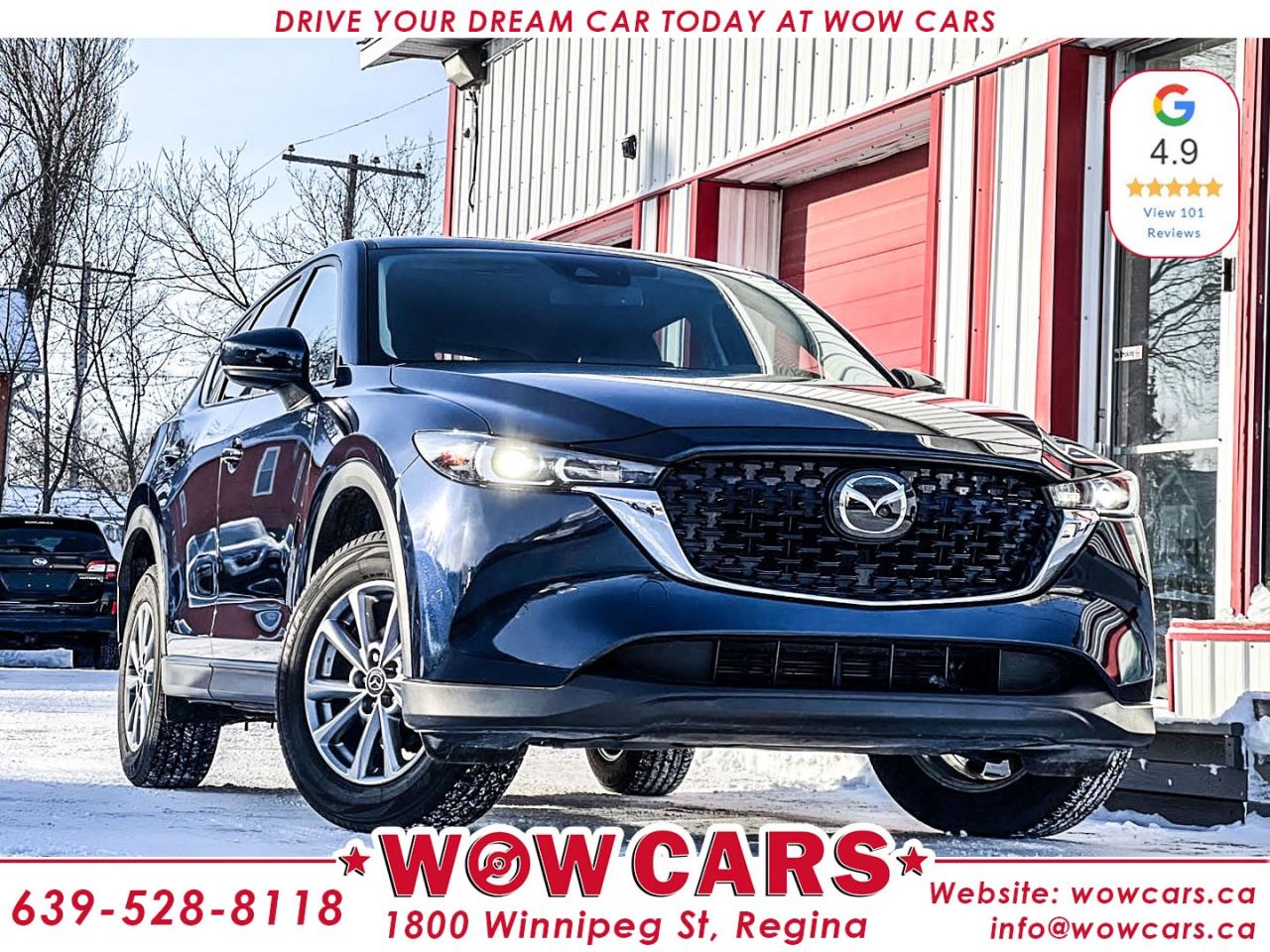 2025 Mazda CX-5 Preferred AWD Odometer: 23,731km <br/> Price: $35,990+taxes <br/> Financing Available <br/> <br/> WOW Factors:- <br/> -Certified and mechanical inspection <br/> -No Accidents <br/> <br/> <br/> Highlight Features:- <br/> -Lane Keep Departure <br/> -Front Collision Warning <br/> -Blind Spot Monitoring <br/> -Silver Metallic Alloy Wheels <br/> -Navigation-ready (requires navigation SD card accessory) <br/> -Smart City Brake Support <br/> -SKYACTIV Technology <br/> - I-ACTIVE All Wheel Drive <br/> - I-ACTIVESENSE <br/> -Adaptive Front Headlights <br/> -Backup-Camera <br/> -Leather Power Seat <br/> -Heated Seats <br/> -Heated Steering Wheel <br/> -Push button Start <br/> -Power Liftgate <br/> -Adaptive Cruise Control and much more. <br/> <br/> <br/> Financing Available Driven by Trust, Powered by Family  Your Destination for Quality Pre-Owned Vehicles <br/> At our family-owned dealership, customer satisfaction isnt just a goal  its our promise. We specialize in pre-owned Cars, SUVs, Vans, and Trucks, offering standout value with the WOW factors that set us apart. From exceptional Google reviews to unmatched after-sales service, we go above and beyond to make your experience seamless, transparent, and friendly. <br/> <br/> <br/> Visit WOW CARS Today at 1800 Winnipeg Street Regina, SK S4P1G2, or give us a call at (639) 528-8II8. <br/>