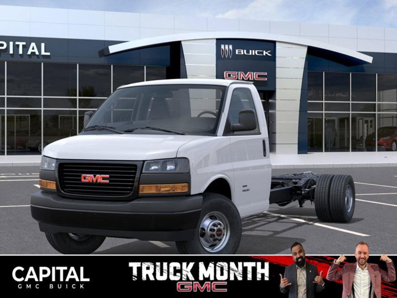 A RARE NEW UNIT!!!!! 2026 GMC Savana Commercial Cutaway 4500 Cube Van 177 WB. The vehicle is in transit. ETA Mid March. This unit is equipped with practical options such as remote vehicle start along with the remote keyless entry, upgraded Fuel tank (215 L), rear vision camera, Bluetooth Phone connection kit, back up alarm & the Driver Convenience Package. Ask for the Internet Department for more information or book your test drive today! Text 825-445-0521 for fast answers at your fingertips!AMVIC Licensed Dealer - Licence Number B1044900Disclaimer: All prices are plus taxes and include all cash credits and loyalties. See dealer for details. AMVIC Licensed Dealer # B1044900