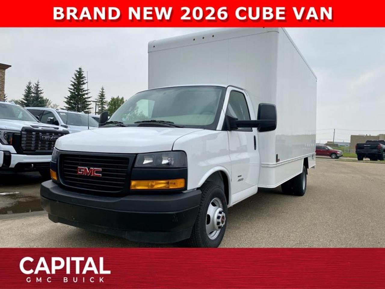 CHECK OUT this GMC SAVANA 4500 CUBE VAN... This 16 Long ITB Patented Snaplock Panel Cutaway Van was is professionally built and customized with the following options: 7/8 Hardwood flooring, Deep steel step bumper with treadplate top, 14L x 31W Under floor pull-out ramp, Back Up Camera, Grote LED recessed lighting package with MicroNova® LED clearance, LED stop/tailand backup lights, 12 gauge steel mudflaps, and so much more! CALL NOW FOR MORE INFORMATIONAsk for the Internet Department for more information or book your test drive today! Text 587-400-9276 for fast answers at your fingertips!AMVIC Licensed Dealer - Licence Number B1044900