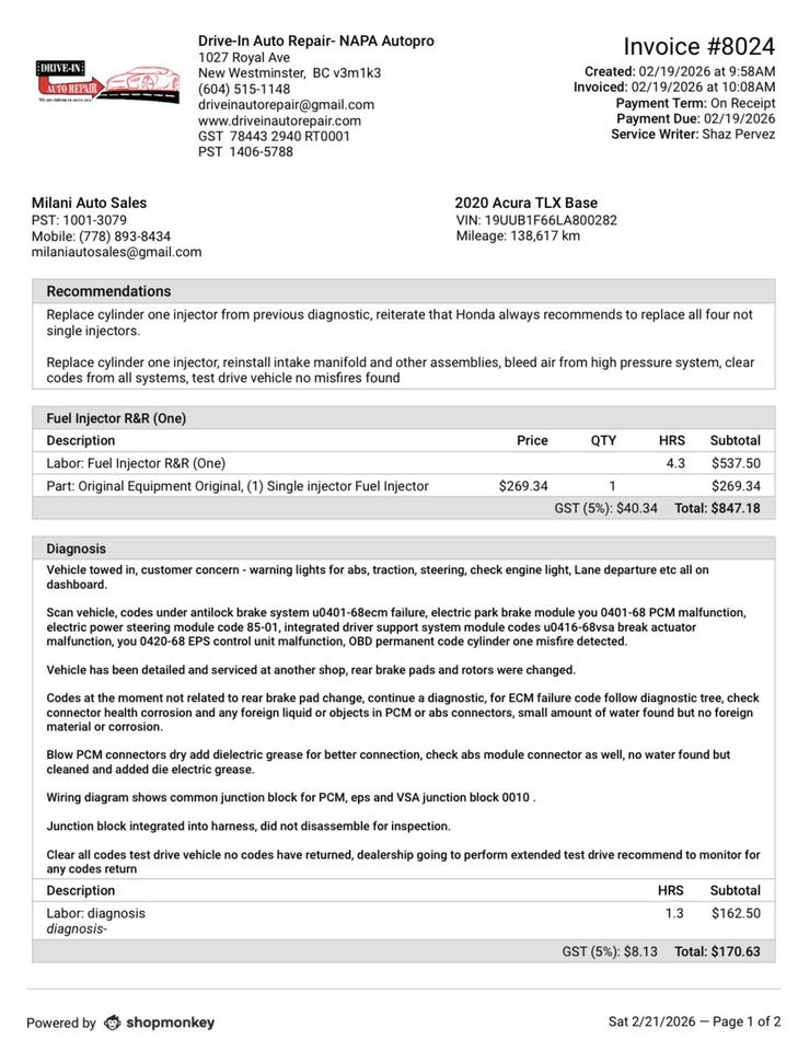 2020 Acura TLX Tech A-Spec - Photo #21