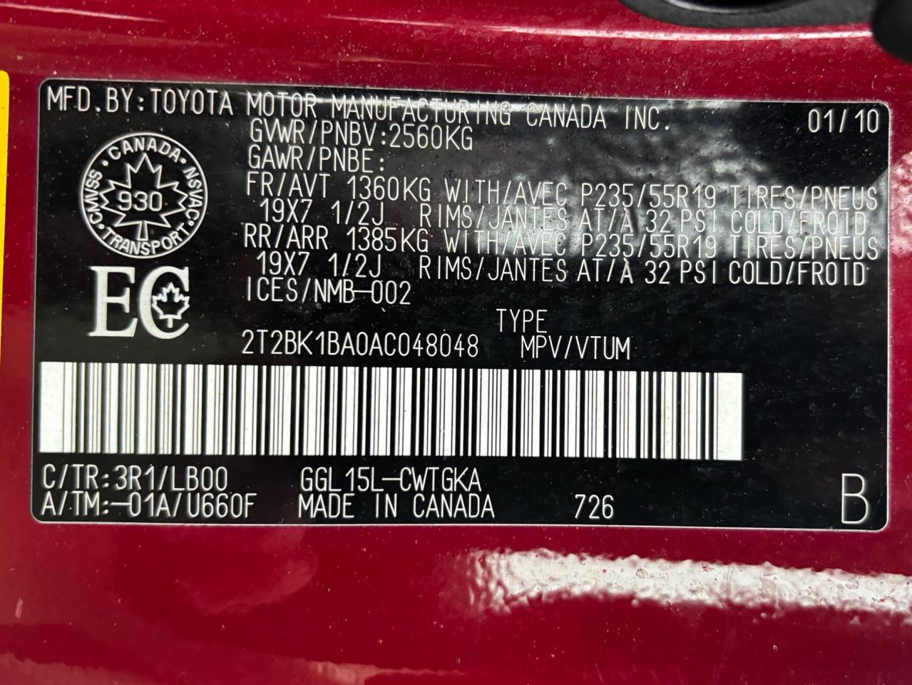 2010 Lexus RX Navigation, AWD 4dr Photo