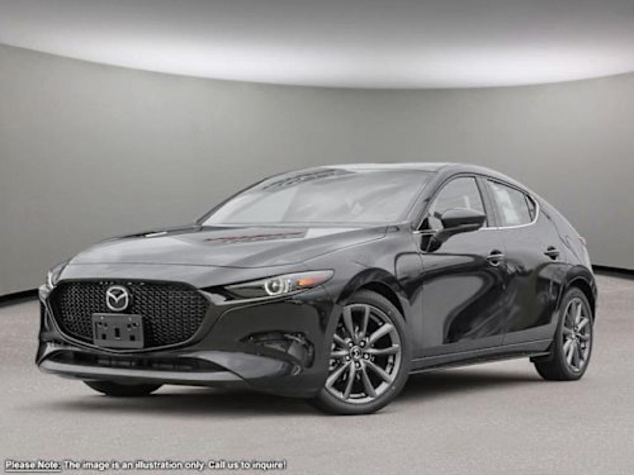 Experience the perfect blend of style, performance, and advanced technology with the 2026 Mazda Mazda3 Sport GT Auto i-ACTIV AWD in sleek Black. Powered by a responsive 2.5L SKYACTIV-G engine paired with a 6-speed automatic transmission and full-time AWD, it delivers confident handling in every condition. Inside, enjoy luxurious leather-trimmed heated front seats, premium Bose sound, and a 10.2-inch touchscreen with seamless wireless Apple CarPlay and Android Auto integration. Safety features like adaptive headlights, 10 airbags, blind-spot monitoring, and advanced driver aids provide peace of mind. With intuitive tech, refined comfort, and Mazdas signature driving dynamics, the Mazda3 Sport GT perfectly balances fun and sophistication. Visit Go Mazda today to test drive this exceptional compact sport sedan!Go Mazda is an AMVIC licensed business.Please note that a new administration fee from Mazda Canada of $795 will apply to finance and cash purchases. effective February 1, 2024.