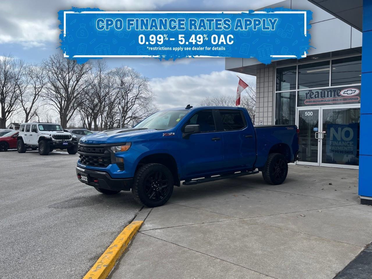 2022 Chevrolet Silverado 1500 Custom Trail Boss CPO Rates 0.99%-5.49% OAC Photo0