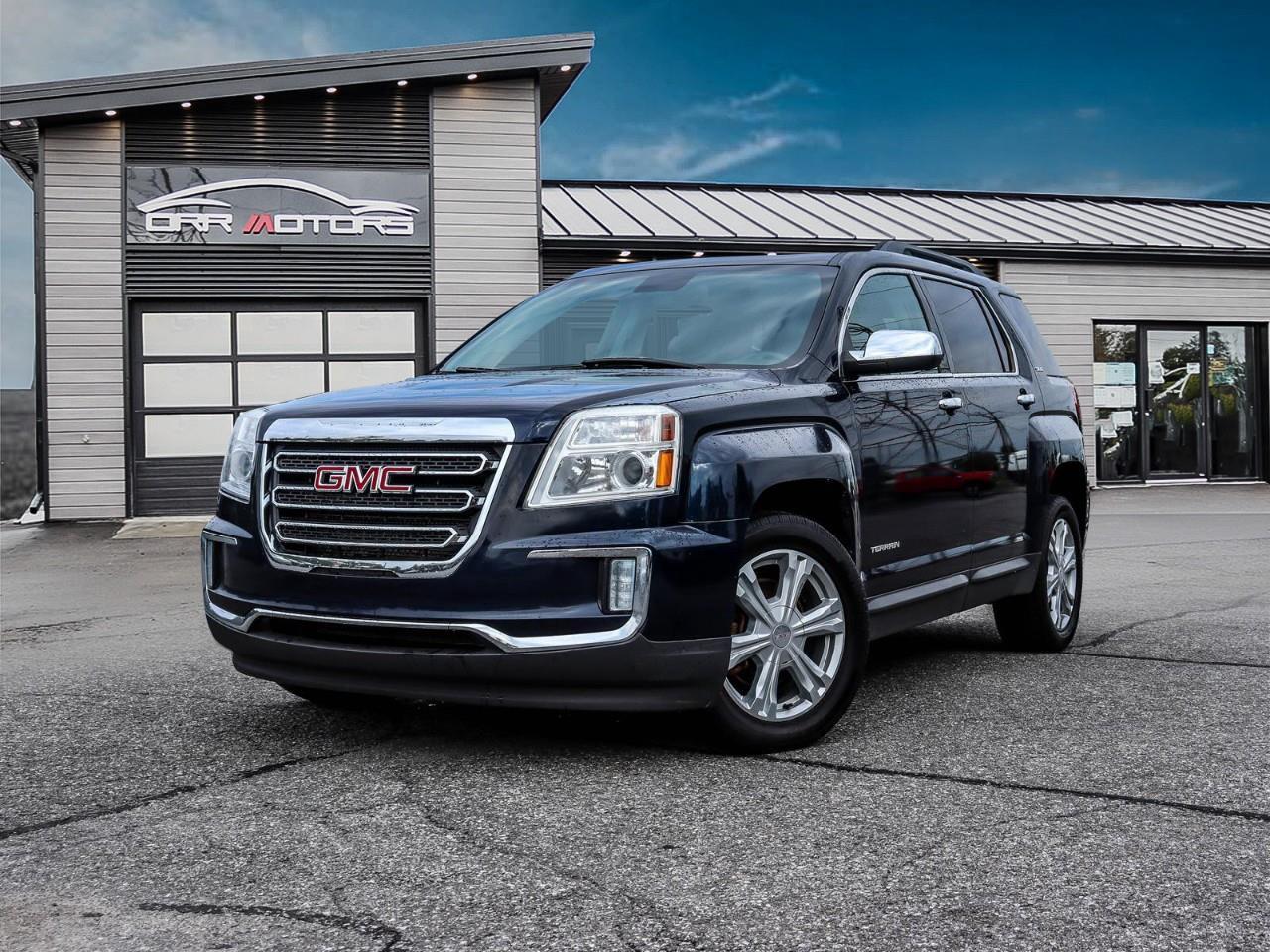 <p><strong>AWD SUV LOW KMS FOR UNDER $13000! FULLY CERTIFIED AND IN EXCELLENT CONDITION!</strong></p><p></p><p>The 2017 GMC Terrain SLE-2 AWD is a practical, well-equipped pre-owned compact SUV with the all-season AWD confidence Ottawa drivers count on through every Canadian winter. The SLE-2 trim adds heated front seats, an 8-way power driver's seat, remote start, fog lamps, and 18-inch alloys over the base SLE-1, making it a strong fit for commuters and small families across Ottawa, Kanata, and Stittsville. Bring comfort, space, and safety to your family's adventures. Contact Orr Motors today to schedule your test drive.</p><p>Powered by the 2.4L SIDI four-cylinder engine producing 182 horsepower and 172 lb-ft of torque, paired with a 6-speed automatic transmission and on-demand All-Wheel Drive, the Terrain delivers smooth, easygoing performance with the traction needed for Ottawa's winter roads.</p><p><strong>Key Features:</strong></p><ul><li><p>2.4L SIDI 4-Cylinder Engine (182 hp / 172 lb-ft)</p></li><li><p>6-Speed Automatic Transmission</p></li><li><p>On-Demand All-Wheel Drive</p></li><li><p>Heated Front Seats</p></li><li><p>8-Way Power Driver's Seat</p></li><li><p>Leather-Wrapped Steering Wheel with Audio Controls</p></li><li><p>Remote Vehicle Start</p></li><li><p>7" GMC IntelliLink Touchscreen with Bluetooth Streaming Audio</p></li><li><p>SiriusXM Satellite Radio</p></li><li><p>Rear Vision Camera</p></li><li><p>Rear Park Assist</p></li><li><p>Roof Rails</p></li><li><p>Fog Lamps</p></li><li><p>18" Aluminum Wheels</p></li></ul><p><strong>Fuel Economy (L/100 km):</strong> City: 12.6 · Highway: 9.2 · Combined: 11.0</p><p><strong>Additional Highlights:</strong> Fully Certified & Safety Inspected Financing Available for All Credit Types Extended Warranty Options Available</p><p><strong>Why Buy from Orr Motors Ottawa:</strong> Family-Owned & Operated Dealership Since 1962 Certified & Safety-Inspected Vehicles Competitive Financing Options for All Credit Types Extended Warranty Coverage Available Serving Ottawa, Kanata, Stittsville & Nepean</p><p>Visit us at Orr Motors — 6230 Hazeldean Rd. Orr Motors is the trusted Used car dealer in Ottawa since 1962.</p><p>Call: 613-836-3333 | <a target=_blank rel=noopener noreferrer nofollow href=http://orrmotors.com>orrmotors.com</a></p> <br /> <br /> <br /> **Advertised price is for finance purchase. <br /> *Every reasonable effort is made to ensure the accuracy of the information listed above. Vehicle pricing, incentives, options (including standard equipment), and technical specifications listed is for the Year, Make and Model of the vehicle, and may not match the exact vehicle displayed. Please confirm with a sales representative the accuracy of this information.