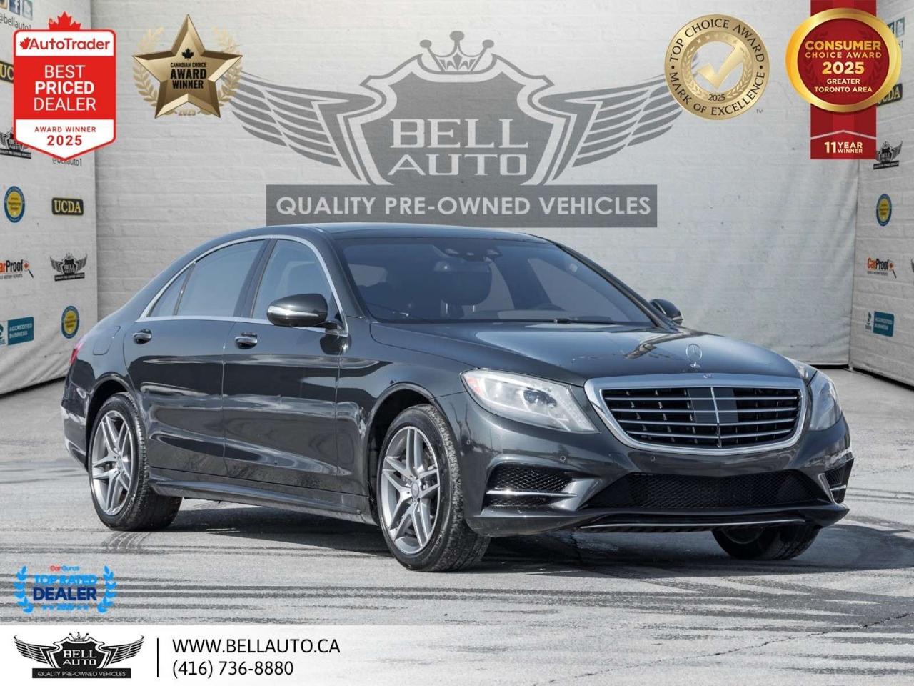 2015 Mercedes-Benz S-Class S550 LWB   AMGPKG   PRMPKG   HUD   BRMSTR   SRVCRCRDS   NOACCIDENT Photo0