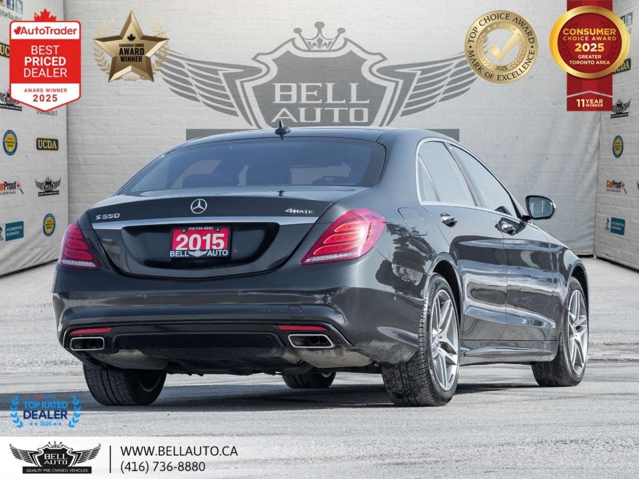 2015 Mercedes-Benz S-Class S550 LWB   AMGPKG   PRMPKG   HUD   BRMSTR   SRVCRCRDS   NOACCIDENT Photo