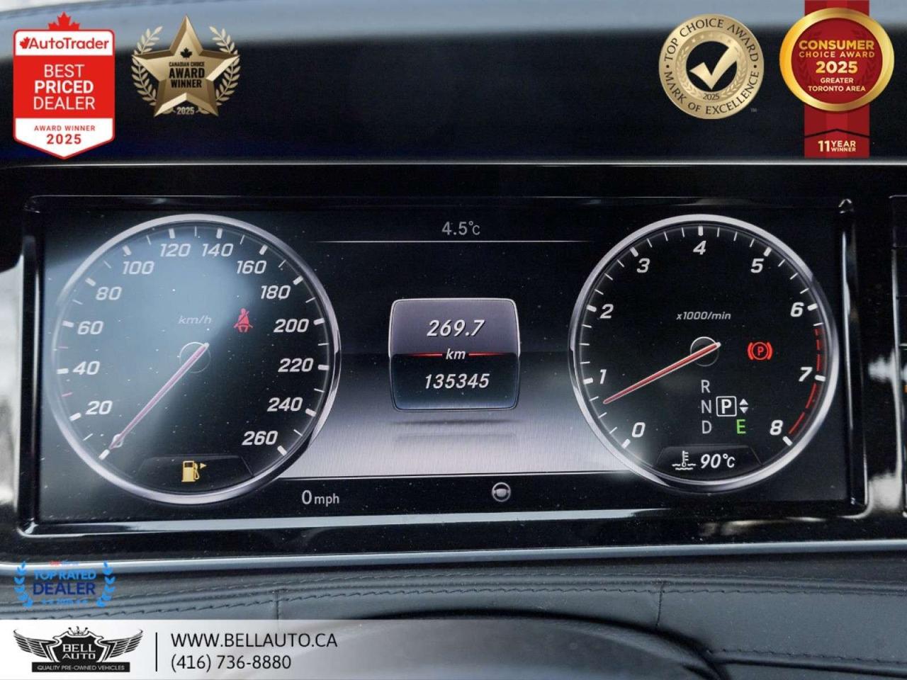 2015 Mercedes-Benz S-Class S550 LWB   AMGPKG   PRMPKG   HUD   BRMSTR   SRVCRCRDS   NOACCIDENT Photo