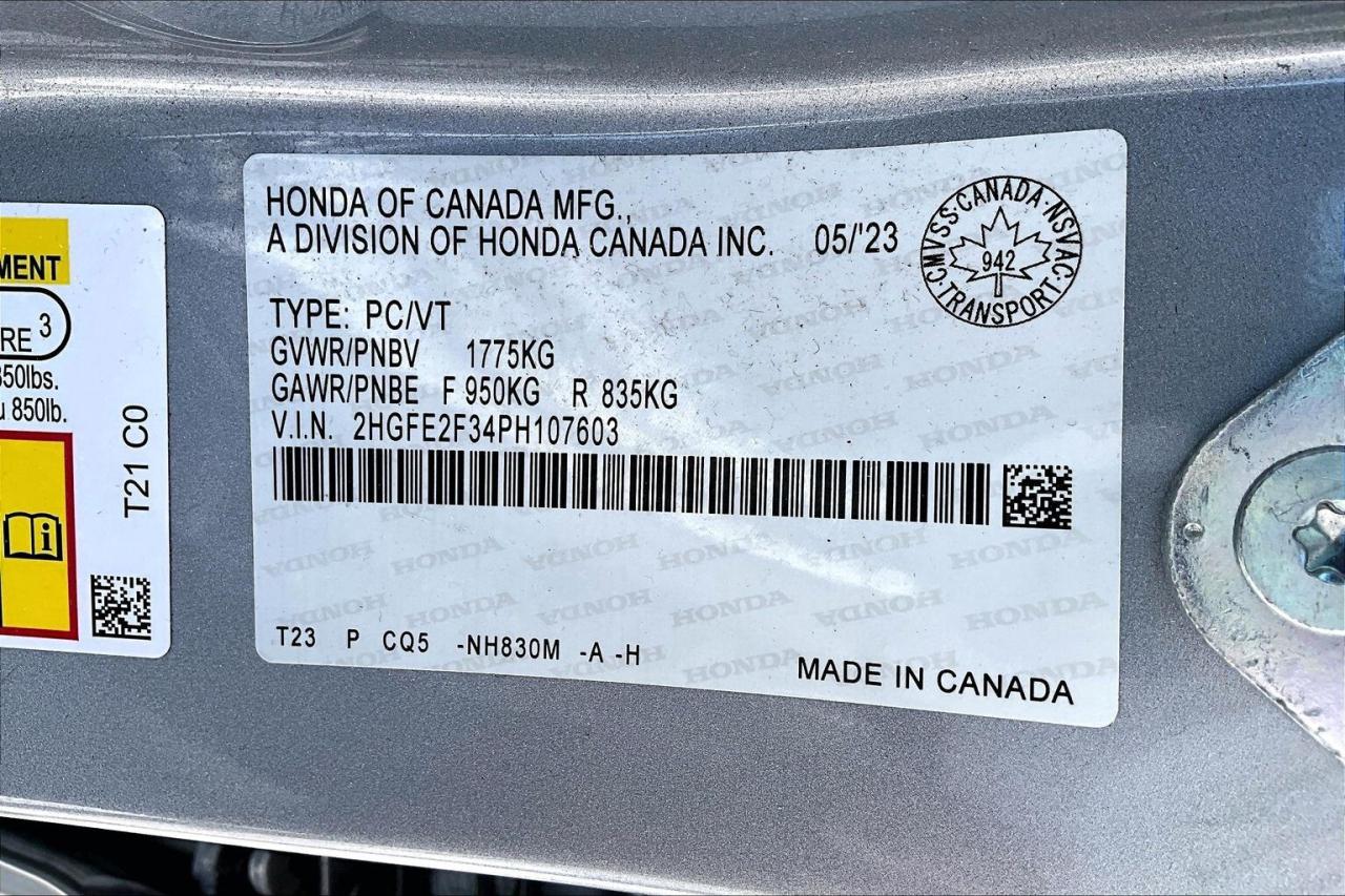 2023 Honda Civic Sedan EX   HEATED SEAT/STEER   SUNROOF   CARPLAY/ANDROID Photo