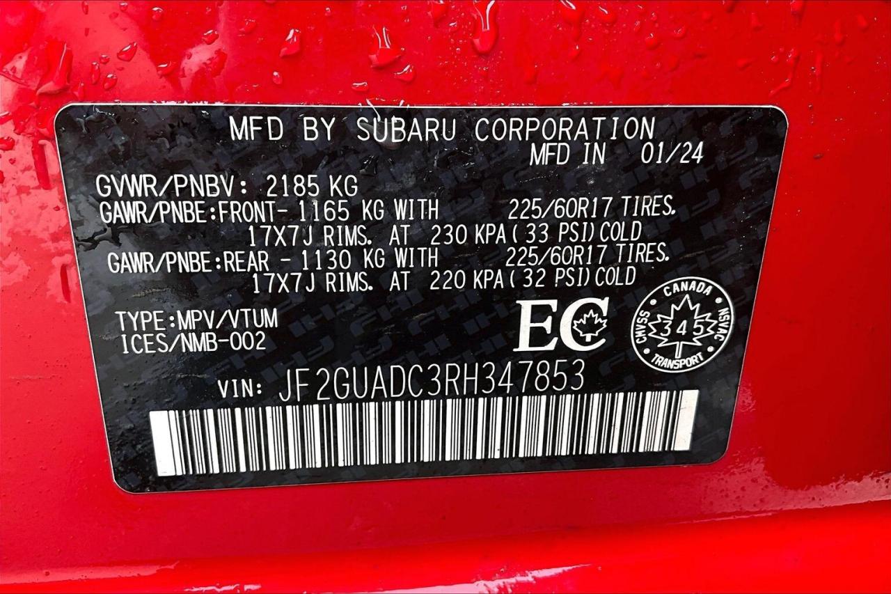 2024 Subaru Crosstrek TOURING AWD   NO ACCIDENT   VERY LOW KM   CARPLAY Photo