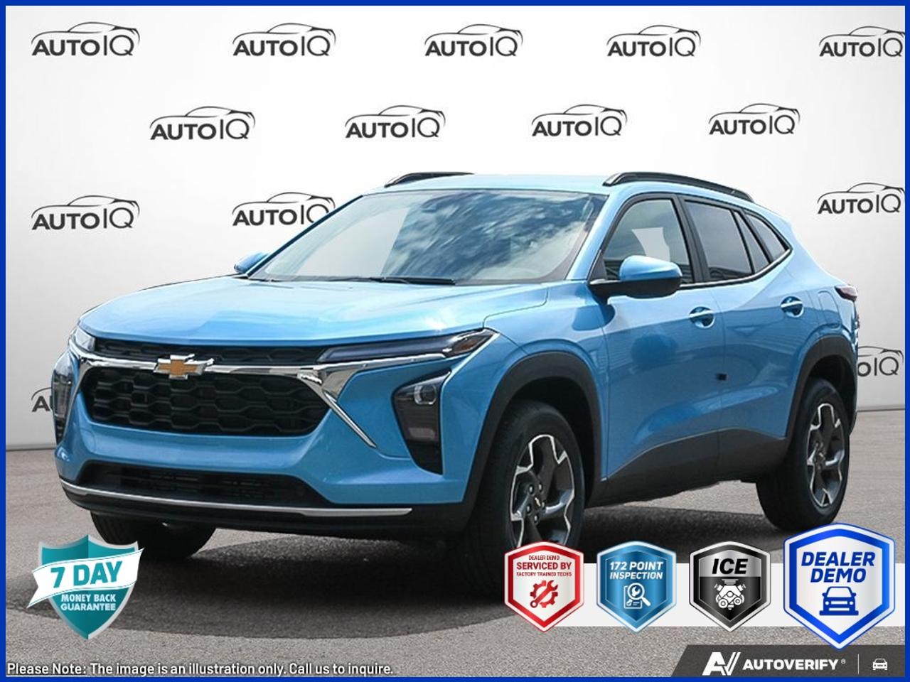 <b>OEM OPTIONS: </b>MARINA BLUE METALLIC ,  ECOTEC 1.2L TURBO ,  6-SPD A/T ,  BLACKOUT PKG (DEALER INSTALLED) ,  ALL-WTHR MATS (DEALER INSTALLED) ,  BLACK NAMEPLATE (DEALER INSTALLED) ,  BLACK BOWTIE EMBLEMS FRONT AND REAR (DEALER INSTALLED) ,  CANADIAN BASE EQUIPMENT ,  PREF EQUIP GRP<br><br><b>PERFORMANCE & CAPABILITY: </b>Factory direct and available now, this brand-new <b>2026 Chevrolet Trax LT</b> finished in Marina Blue Metallic with a Jet Black With Blue Accents interior, creating a cool, confident, and deep visual. As a versatile Sport Utility Vehicle (SUV), it combines a commanding view of the road with flexible cargo space and seating, perfect for various lifestyles. Powered by a responsive <b>1.2L 3cyl</b> engine paired with a smooth <b>6 Speed Automatic</b> and a confident <b>Front Wheel Drive</b> system.<br><br><b>PROFILE & PEDIGREE: </b><br> - <b>Shop with Confidence:</b> Over <b>25</b> high-resolution photos are online for you to view every detail.<br>Its <b>Front-Wheel Drive</b> layout is engineered for efficiency and predictable handling, making it a reliable choice for daily driving.<br>Powered by an efficient <b>1.2L 3cyl</b>, prioritizing fuel economy for city driving and commuting.<br>This proven <b>6-Speed Automatic</b> transmission is a reliable workhorse, built to manage power and provide smooth shifts under load.<br><br><b>EQUIPMENT: </b><br><b>Safety & Driver Assistance:</b> PANIC ALARM, TRACTION CONTROL, ABS BRAKES, BRAKE ASSIST, DUAL FRONT IMPACT AIRBAGS, DUAL FRONT SIDE IMPACT AIRBAGS<br><b>Comfort & Convenience:</b> ILLUMINATED ENTRY, PASSENGER VANITY MIRROR, REMOTE KEYLESS ENTRY, HEATED STEERING WHEEL, OVERHEAD CONSOLE, POWER WINDOWS<br><b>Technology & Entertainment:</b> TRIP COMPUTER, RADIO DATA SYSTEM, TACHOMETER, COMPASS, OUTSIDE TEMPERATURE DISPLAY<br><b>Performance & Capability:</b> FRONT ANTI-ROLL BAR, FRONT WHEEL INDEPENDENT SUSPENSION, ECOTEC 1.2L TURBO<br><b>Exterior & Styling:</b> ALLOY WHEELS, SPOILER, DELAY-OFF HEADLIGHTS, FULLY AUTOMATIC HEADLIGHTS, PERIMETER/APPROACH LIGHTS, AUTO HIGH-BEAM HEADLIGHTS<br><br>Visit us to explore the features and condition of this excellent <b>Chevrolet Trax</b>.<p> </p><h4>DEALER DEMO</h4><p><em>Note: This is a used demo vehicle. The price may include added aftermarket accessories. Please contact dealer for details and current mileage.</em></p><h4>BUY WITH COMPLETE CONFIDENCE</h4>
