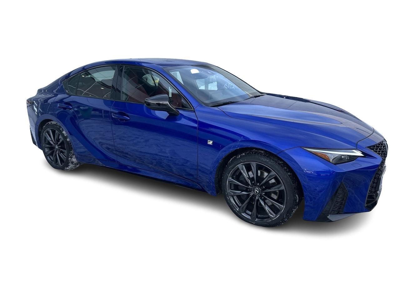 2025 Lexus IS 350 AWD Low KM Sunroof CarPlay Red Interior Photo