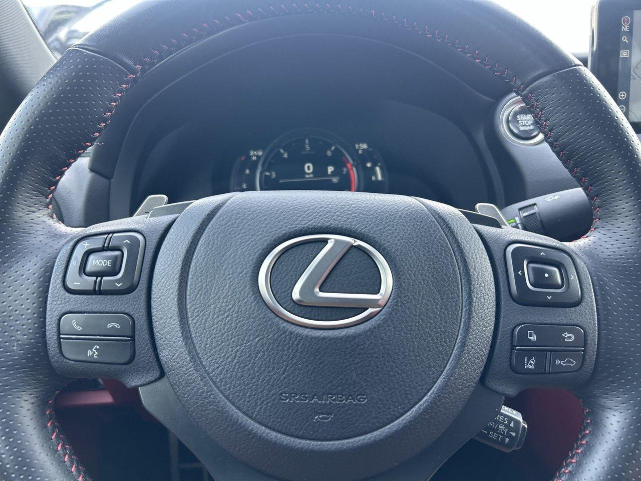 2025 Lexus IS 350 AWD Low KM Sunroof CarPlay Red Interior Photo