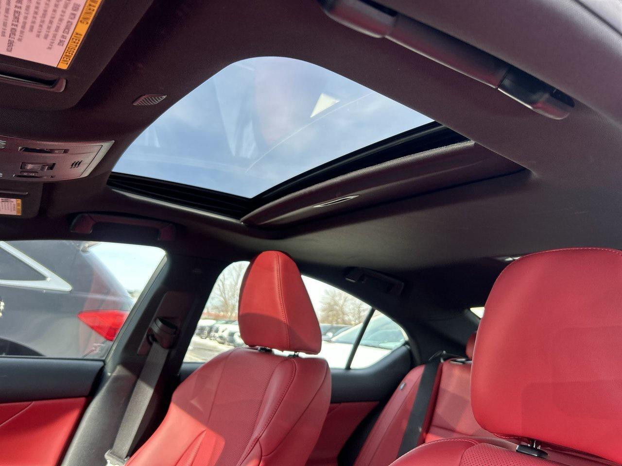 2025 Lexus IS 350 AWD Low KM Sunroof CarPlay Red Interior Photo