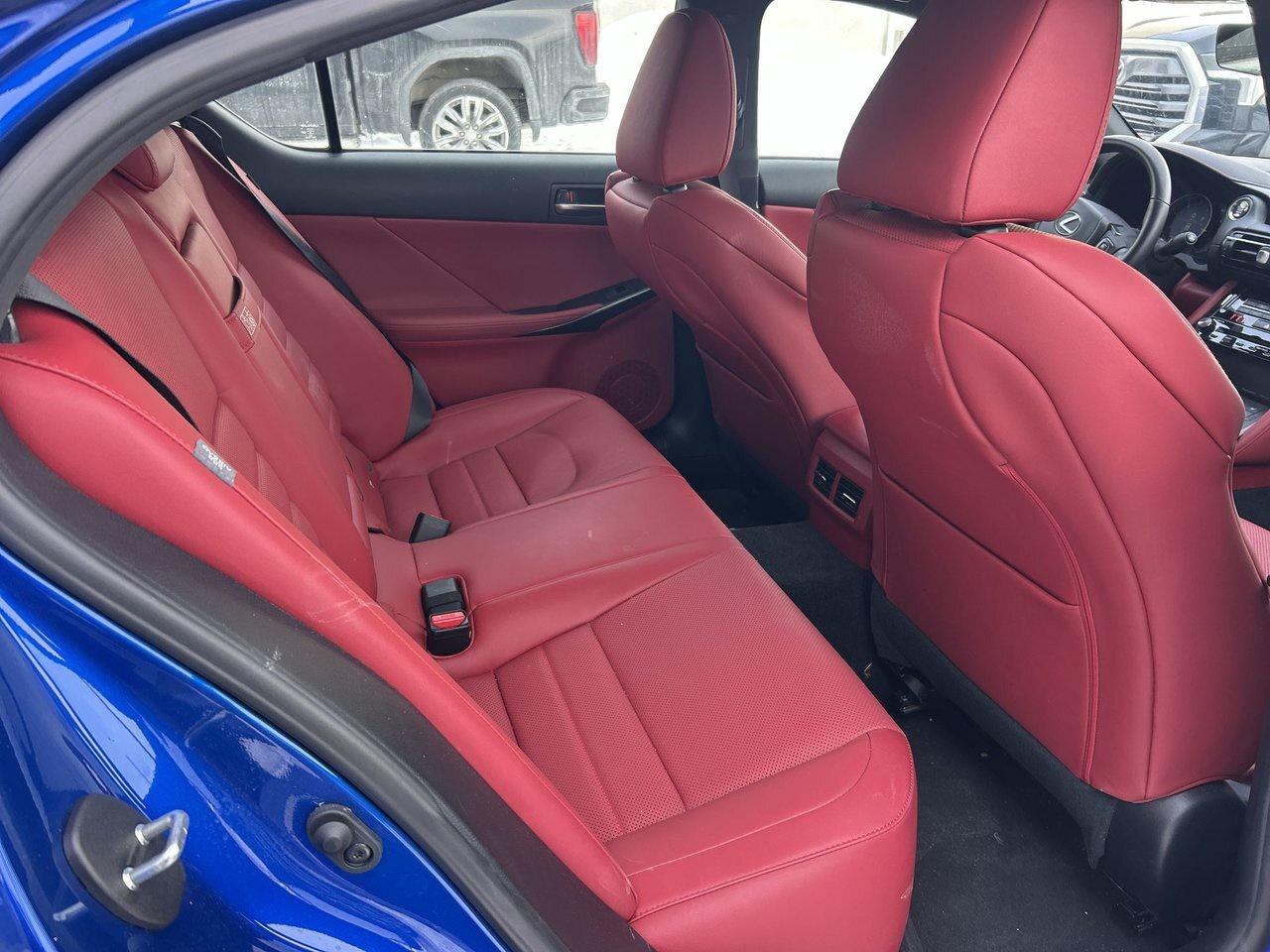 2025 Lexus IS 350 AWD Low KM Sunroof CarPlay Red Interior Photo