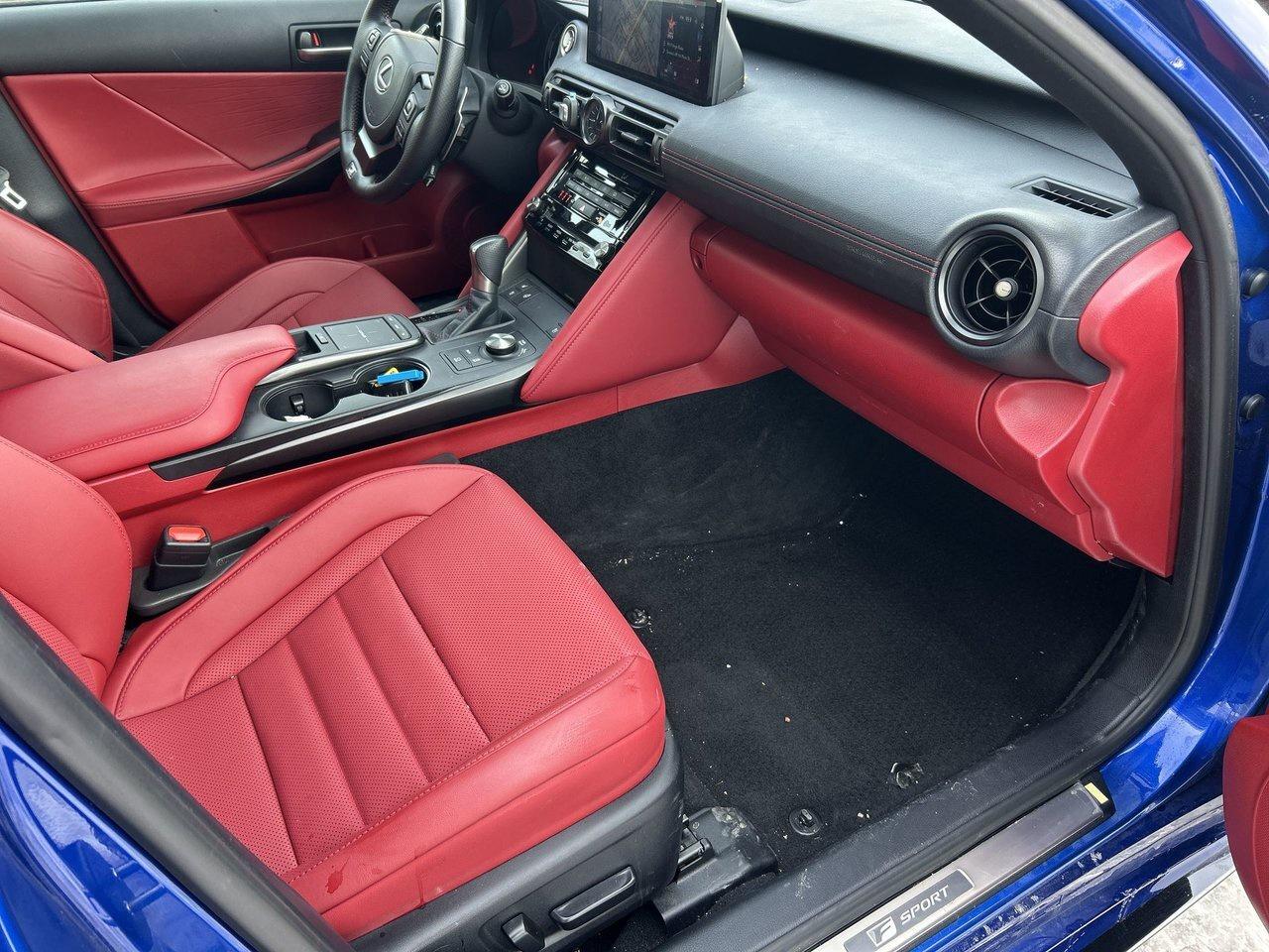 2025 Lexus IS 350 AWD Low KM Sunroof CarPlay Red Interior Photo