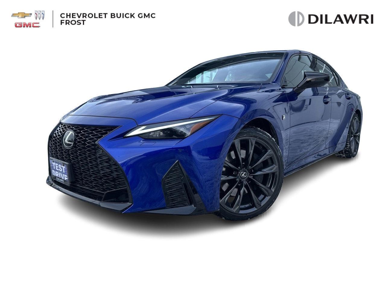 2025 Lexus IS 350 AWD Low KM Sunroof CarPlay Red Interior Photo