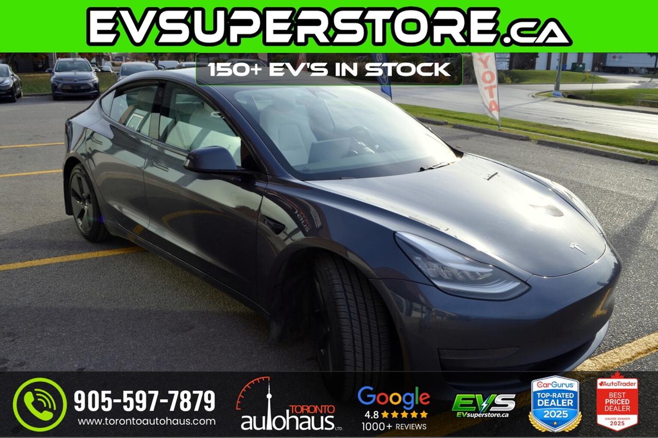 2022 Tesla Model 3 LR AWD I WHITE INTERIOR I OVER 100 TESLAS EVSUPERS Photo
