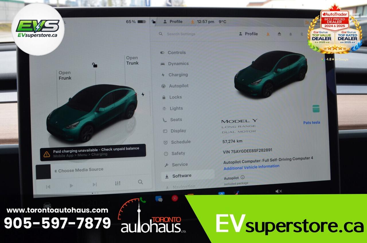 2025 Tesla Model Y LR AWD I OVER 100 TESLAS EVSUPERSTORE.CA Photo