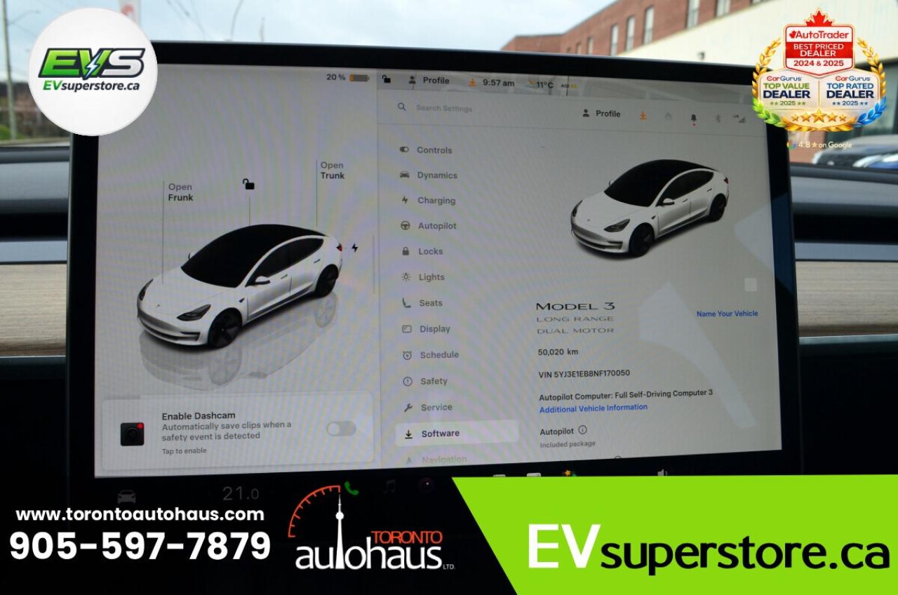 2022 Tesla Model 3 LR AWD I OVER 100 TESLAS EVSUPERSTORE.CA Photo