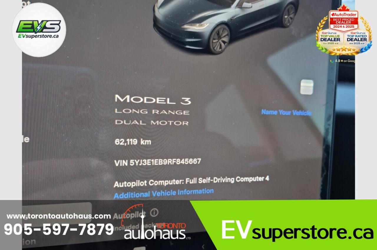 2024 Tesla Model 3 LR AWD I OVER 100 TESLAS EVSUPERSTORE.CA Photo