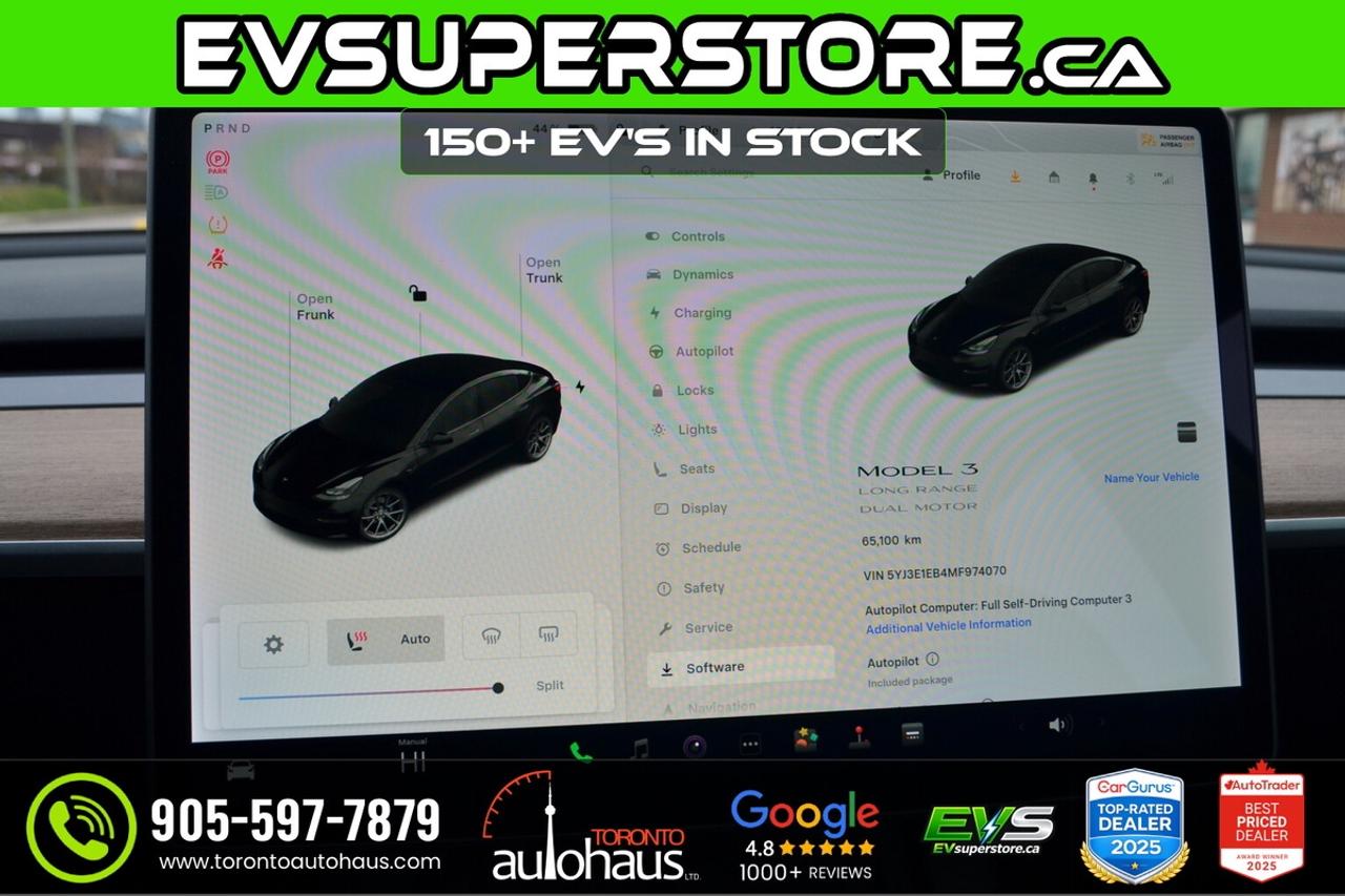 2021 Tesla Model 3 LR AWD I OVER 100 TESLAS EVSUPERSTORE.CA Photo